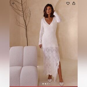 White Lace and Fringe Dress